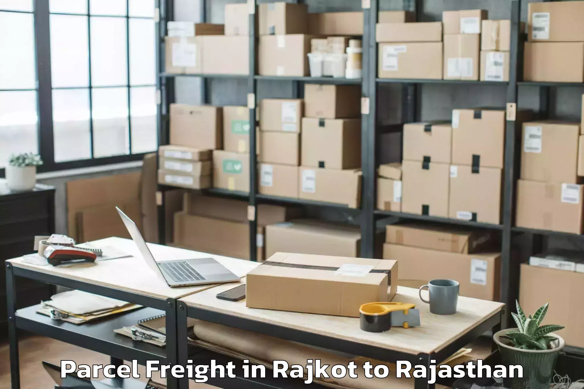 Efficient Rajkot to Bhilwara Parcel Freight